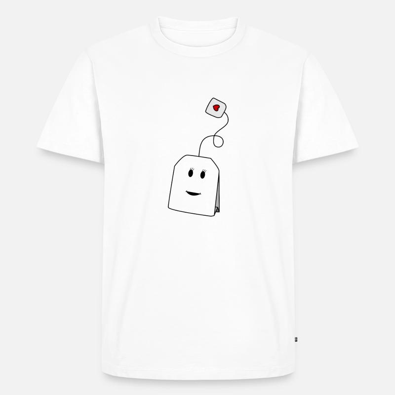 Teebeutel - Männer Premium Bio T-Shirt - Weiß