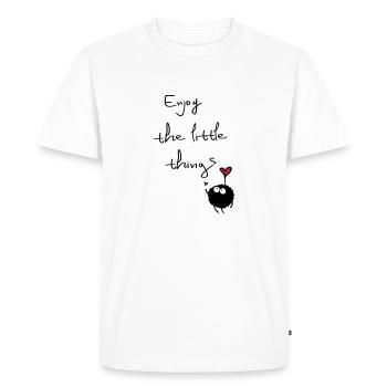enjoy the little things - Men's Premium Organic T-Shirt - white - Front - Nico (187cm)