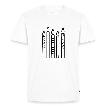 Bougies - T-shirt Premium bio Homme - blanc - Devant - Nico (187cm)