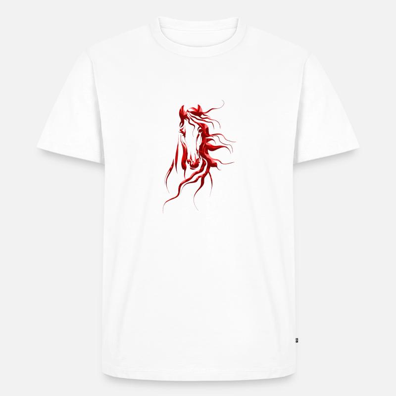 Pferd - Pferd - Renntier - Männer Premium Bio T-Shirt - Weiß