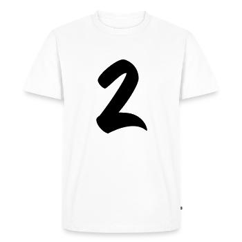 2 - T-shirt Premium bio Homme - blanc - Devant - Nico (187cm)