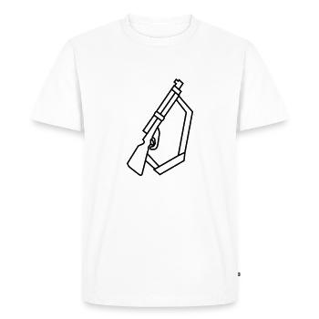 Fusilier - T-shirt Premium bio Homme - blanc - Devant - Nico (187cm)