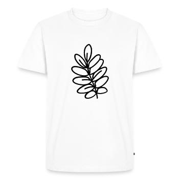 Feuille 34 - T-shirt Premium bio Homme - blanc - Devant - Nico (187cm)