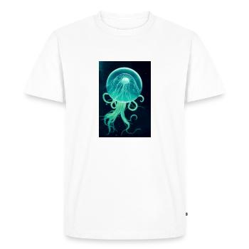 Méduse Blue Space - T-shirt Premium bio Homme - blanc - Devant - Nico (187cm)