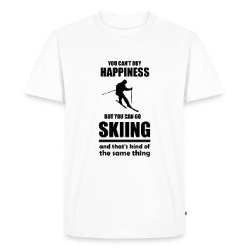 tu ne peux pas acheter le bonheur tu peux skier - T-shirt Premium bio Homme - blanc - Devant - Nico (187cm)