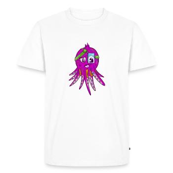 Octopus wears an eye patch - Men's Premium Organic T-Shirt - white - Front - Nico (187cm)