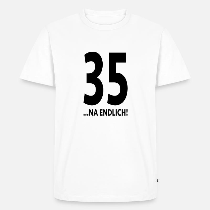 35. Geburtstag Geschenkidee - Männer Premium Bio T-Shirt - Weiß