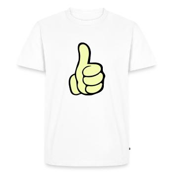 like hand - Men's Premium Organic T-Shirt - white - Front - Nico (187cm)