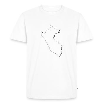 Carte du Pérou comme contour - T-shirt Premium bio Homme - blanc - Devant - Nico (187cm)