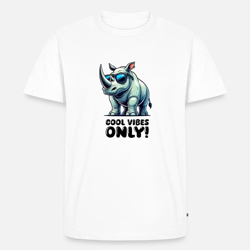 nashorn comic - Männer Premium Bio T-Shirt - Weiß