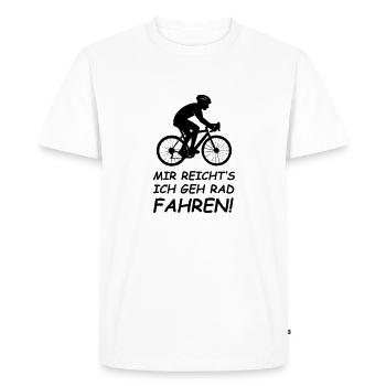 Cycliste, : j’en ai marre je fais du vélo - T-shirt Premium bio Homme - blanc - Devant - Nico (187cm)