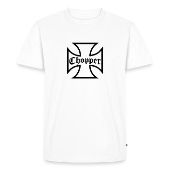 Iron Cross Iron Cross for Bikers - Men's Premium Organic T-Shirt - white - Front - Nico (187cm)