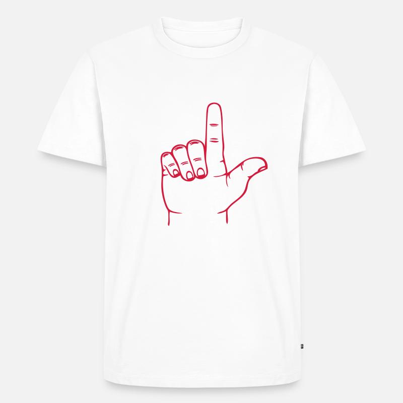 Loser Hand - Männer Premium Bio T-Shirt - Weiß