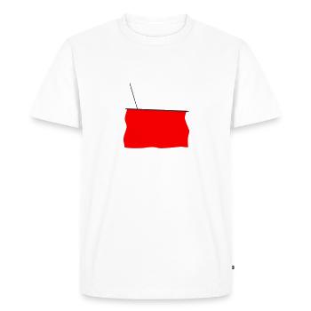 red cloth white flag - Men's Premium Organic T-Shirt - white - Front - Nico (187cm)