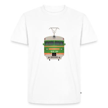 Train Russia - Men's Premium Organic T-Shirt - white - Front - Nico (187cm)