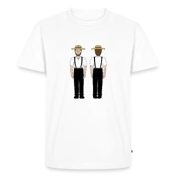 Samuel the Amish man - Men's Premium Organic T-Shirt - white - Front - Nico (187cm)