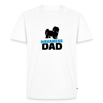 Havanese Dad - T-shirt Premium bio Homme - blanc - Devant - Nico (187cm)