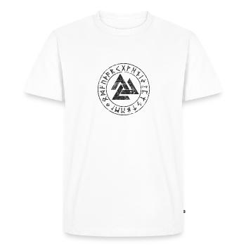 Symboles Vikings - T-shirt Premium bio Homme - blanc - Devant - Nico (187cm)
