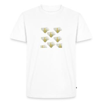 Aquarelle Lys Blanc Aquarelle Lily - T-shirt Premium bio Homme - blanc - Devant - Nico (187cm)