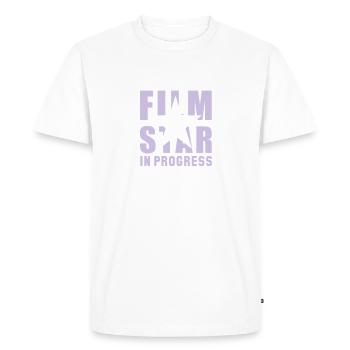 FILM STAR IN PROGRESS 2C - Men's Premium Organic T-Shirt - white - Front - Nico (187cm)