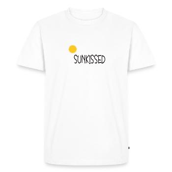 Soleil Embrassé Journée ensoleillée Vacances au soleil - T-shirt Premium bio Homme - blanc - Devant - Nico (187cm)