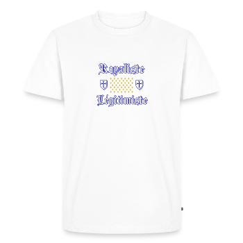 royaliste légitimiste - T-shirt Premium bio Homme - blanc - Devant - Nico (187cm)