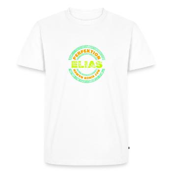 Élie en tant qu’Élie - T-shirt Premium bio Homme - blanc - Devant - Nico (187cm)