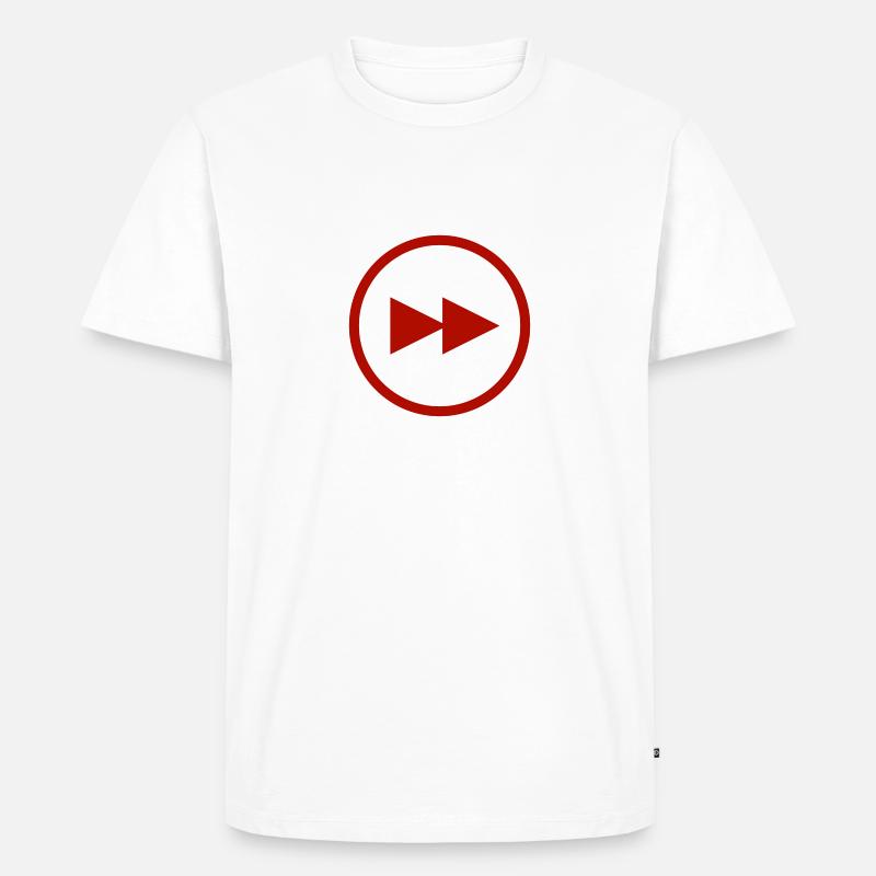 Fast forward red - Männer Premium Bio T-Shirt - Weiß