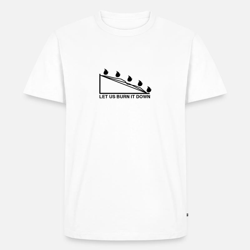 BURN DOWN CHART - Men's Premium Organic T-Shirt - white