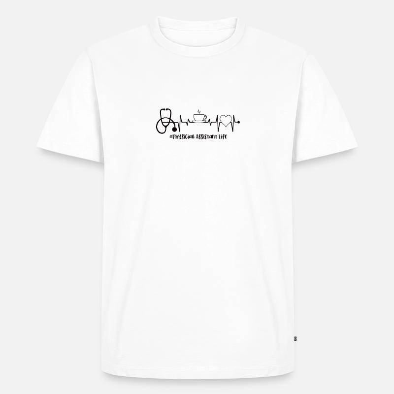 Arzthelferin Krankenpflegerin Arztpraxis Assistent - Männer Premium Bio T-Shirt - Weiß