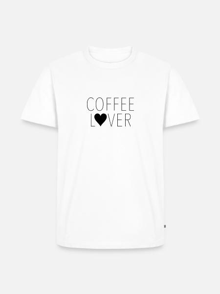 Coffee Lover | First Coffee - Men's Premium Organic T-Shirt - white