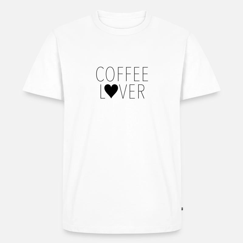 Coffee Lover | First Coffee - Männer Premium Bio T-Shirt - Weiß