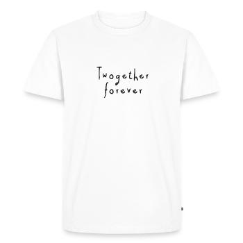 together forever - Men's Premium Organic T-Shirt - white - Front - Nico (187cm)