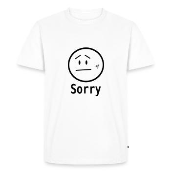sorry - T-shirt Premium bio Homme - blanc - Devant - Nico (187cm)