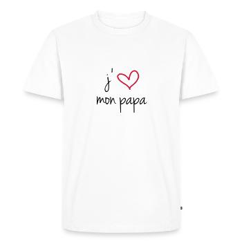 I Love My Dad - Men's Premium Organic T-Shirt - white - Front - Nico (187cm)
