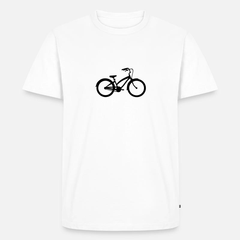 Fahrrad - Männer Premium Bio T-Shirt - Weiß