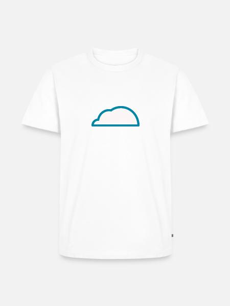 Wetter Bewölkt - Männer Premium Bio T-Shirt - Weiß