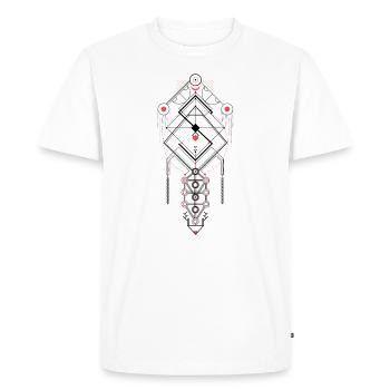 Sacred geometry - Men's Premium Organic T-Shirt - white - Front - Nico (187cm)