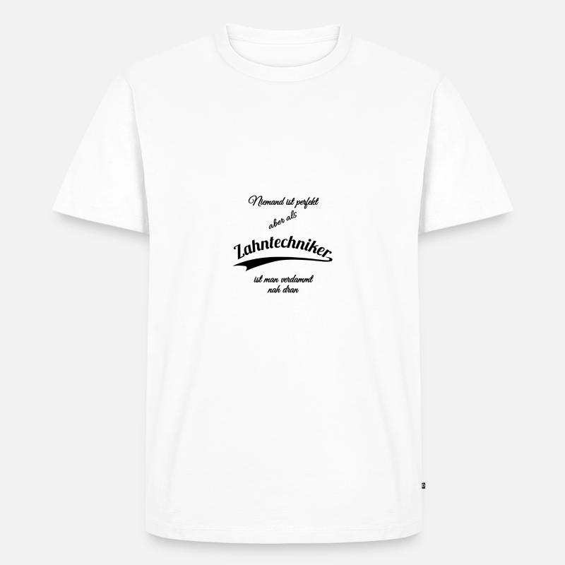 Zahntechniker - Männer Premium Bio T-Shirt - Weiß