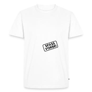J'étais solo - le plaisir est plus - T-shirt Premium bio Homme - blanc - Devant - Nico (187cm)