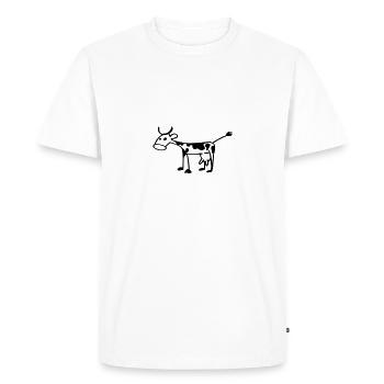 Chiffre de bâton de vache - T-shirt Premium bio Homme - blanc - Devant - Nico (187cm)