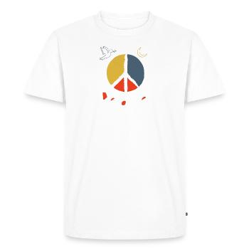 Paix Amour Paix Symbole pour l’Amour Paix - T-shirt Premium bio Homme - blanc - Devant - Nico (187cm)