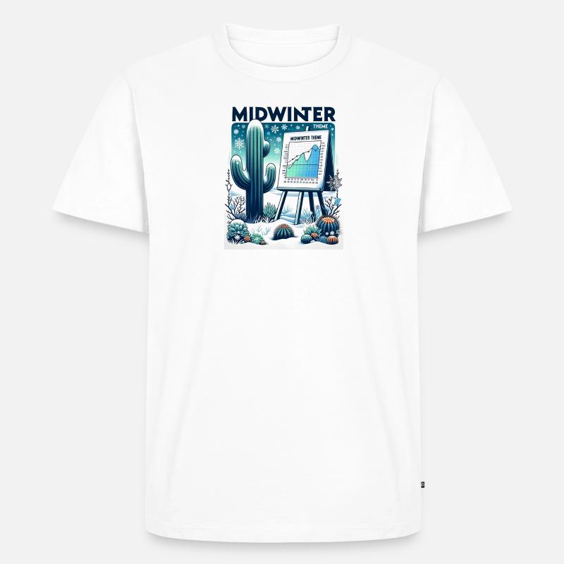Midwinter Cacti Theme - Männer Premium Bio T-Shirt - undefined