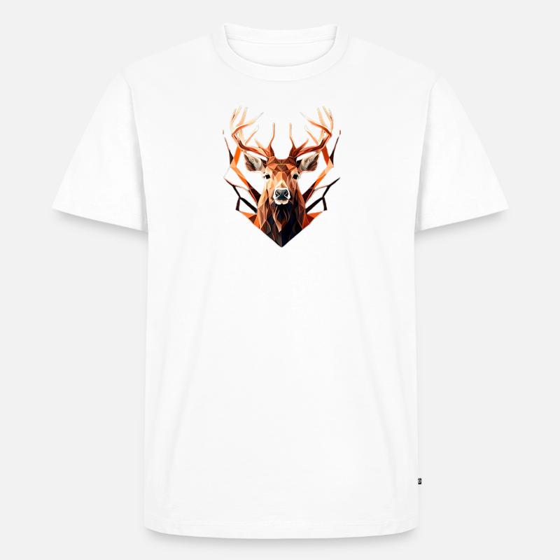 Polygonaler Hirsch - Männer Premium Bio T-Shirt - undefined