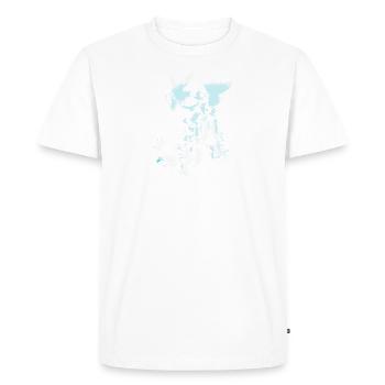 pigeons,pigeons,oiseaux,essaim d’oiseau,blanc,graffiti - T-shirt Premium bio Homme - blanc - Devant - Nico (187cm)