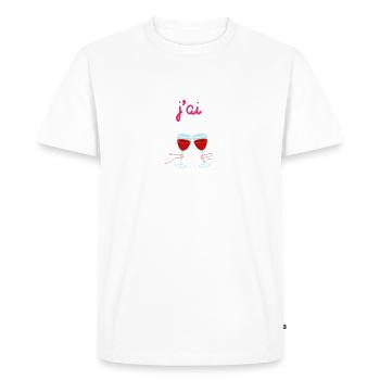 J'peux pas j'ai apero - T-shirt Premium bio Homme - blanc - Devant - Nico (187cm)