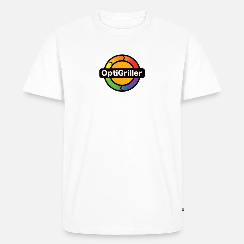OptiGriller - Männer Premium Bio T-Shirt - Weiß
