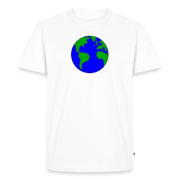 terre - T-shirt Premium bio Homme - blanc - Devant - Nico (187cm)
