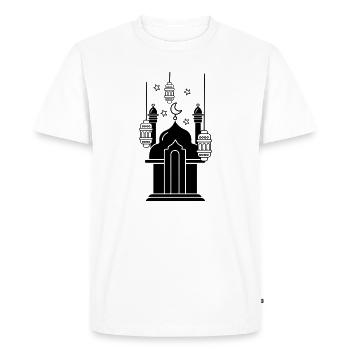 Lumières et étoiles de mosquée - T-shirt Premium bio Homme - blanc - Devant - Nico (187cm)