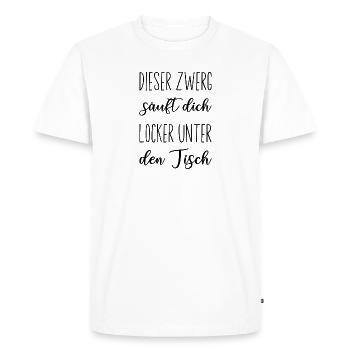 Black & White Square Minimal - Men's Premium Organic T-Shirt - white - Front - Nico (187cm)
